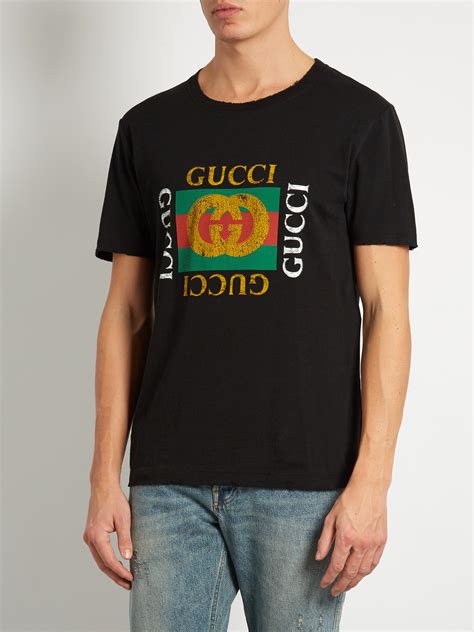 basic black gucci tee|Gucci t shirt men logo.